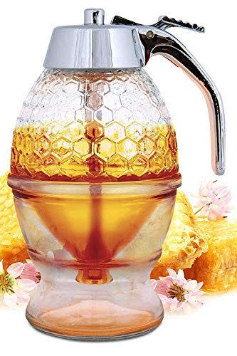 8) Honey Dispenser No Drip Glass