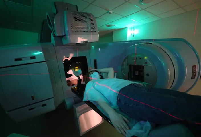 Positron emission tomography PET scan
