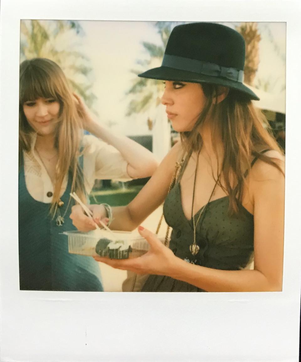 Drummer and actor Tennessee Thomas with Alexa Chung