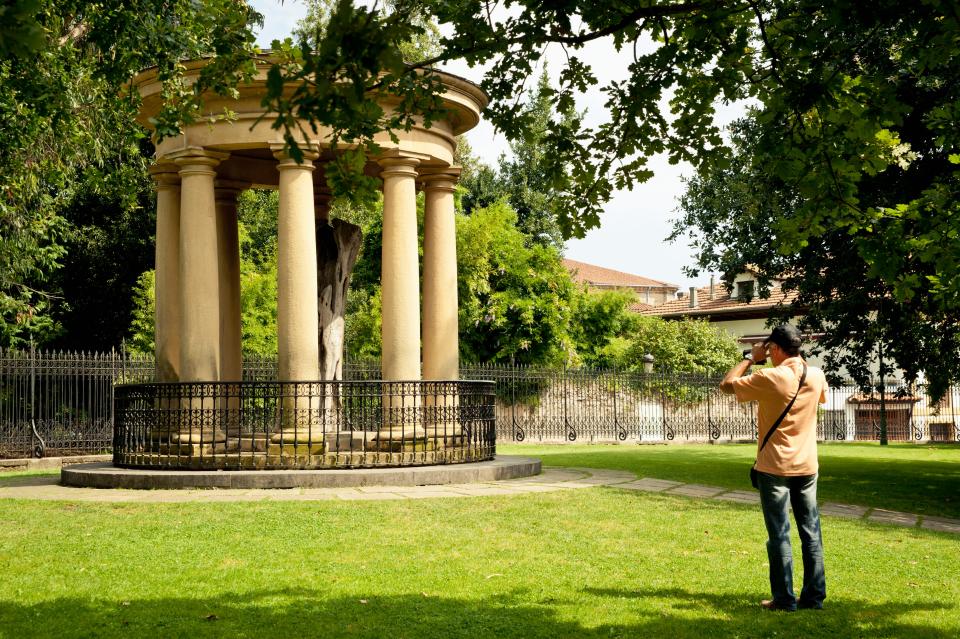 A man photographs the Tree Of Guernica that symbolises freedom and Basque nationalist pride