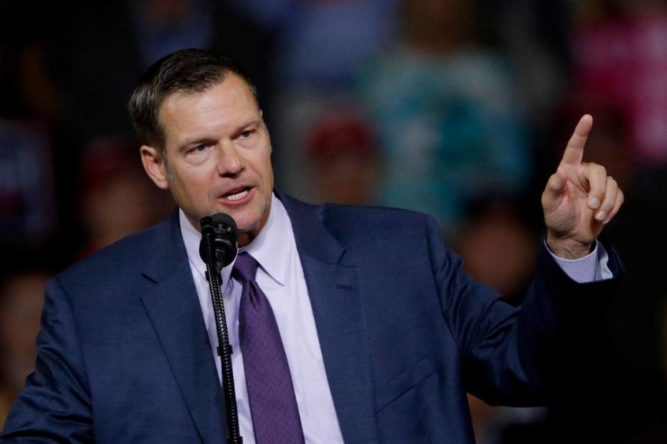 Kris Kobach of Kansas touted his involvement with We Build the Wall during his unsuccessful Senate race. He has not been charged and is not referenced in the indictment.