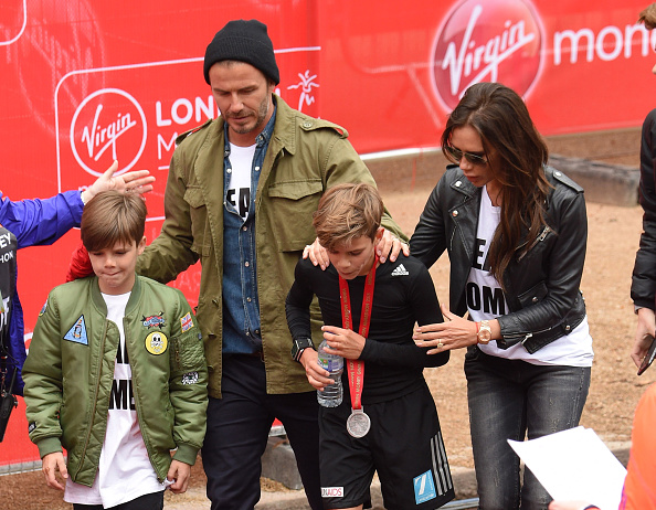 Los padres en un evento de Romeo y Cruz. Getty 