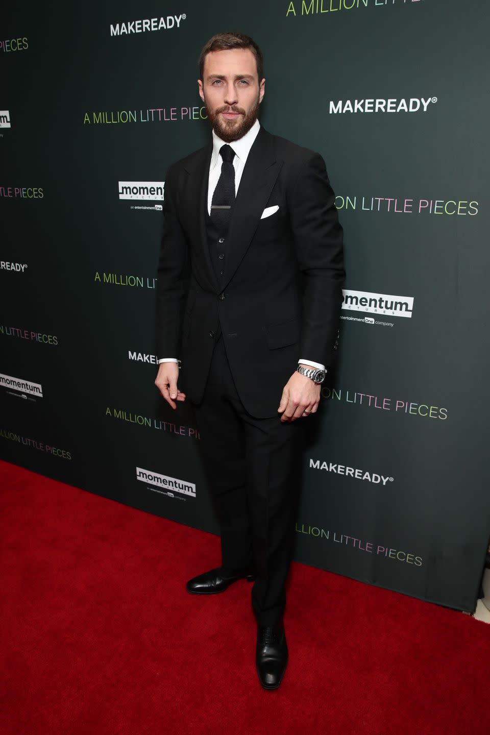 <p>Big mob boss suits, all in black, are best paired with gruelling gym regimes: a duo Aaron Taylor-Johnson put to frightening effect on the red carpet. Capisce? </p>