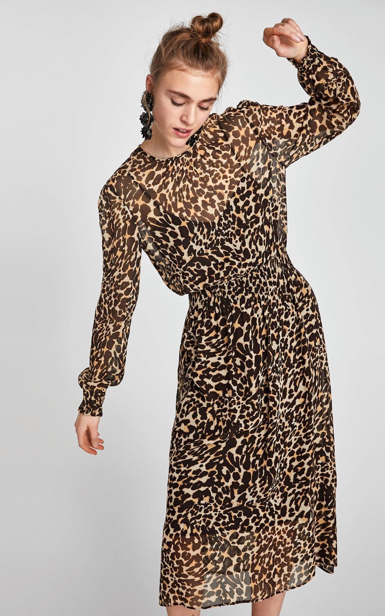 Animal print dress, £69.99, Zara