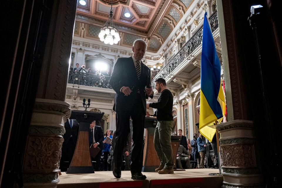 Joe Biden and Volodymyr Zelenskyy