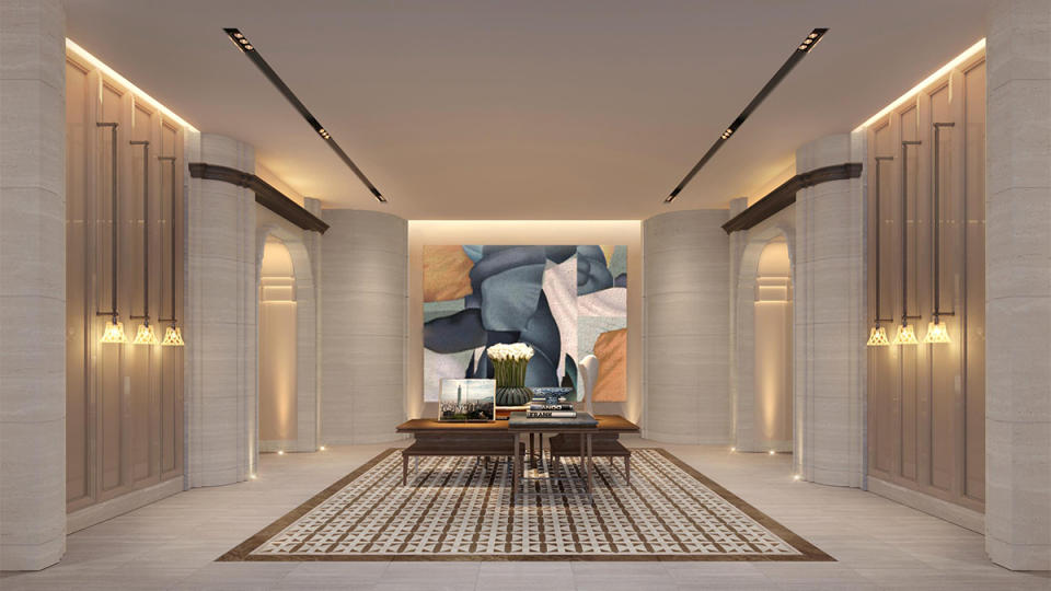 A rendering of Capella Taipei's luxe interiors