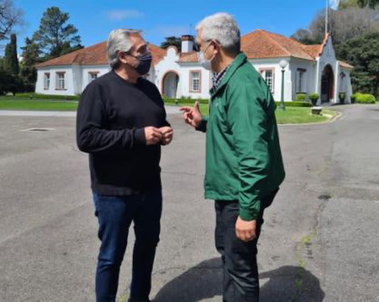 Alberto Fernández se reunió hoy en la Quinta de Olivos con el ministro de Agricultura, Julián Domínguez