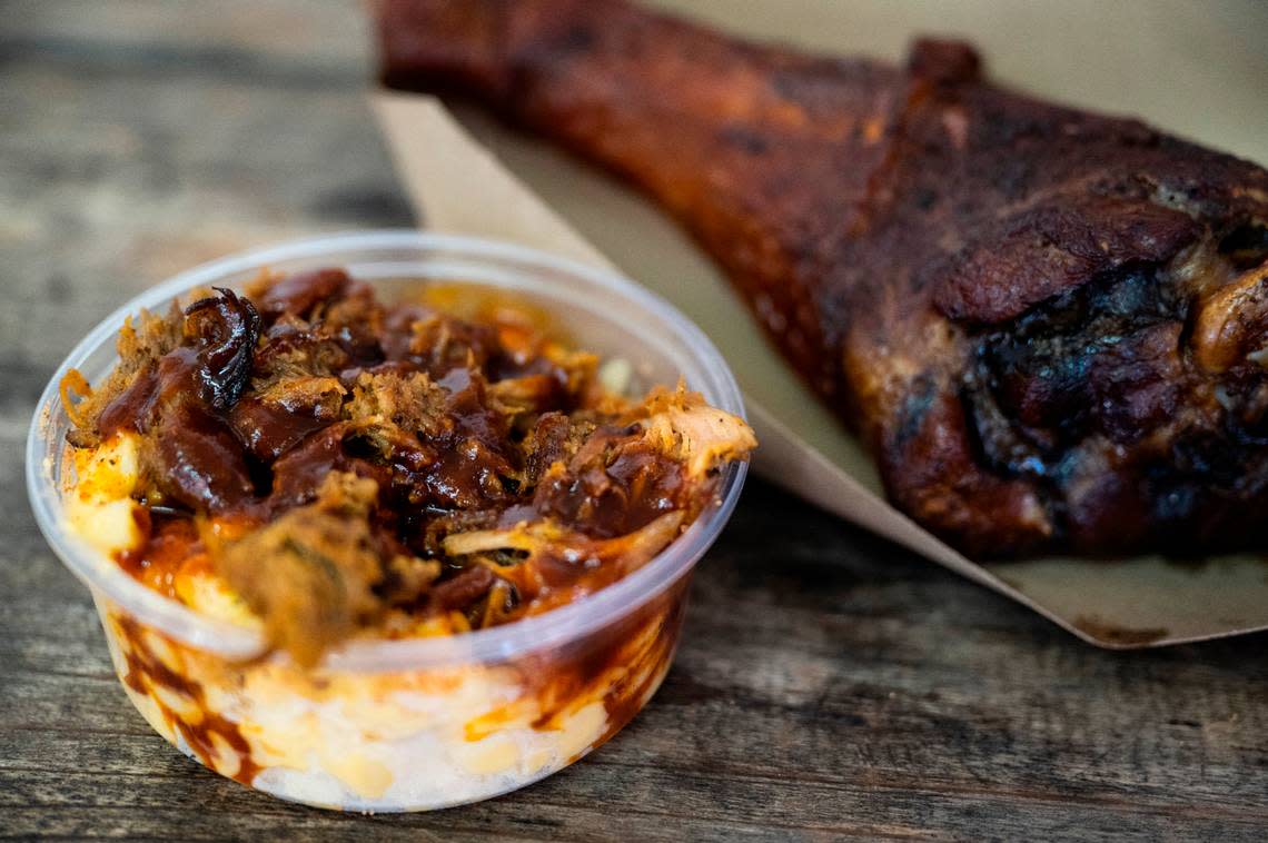 Hot tip: Brank’s will let you substitute pulled pork for brisket in the mac and cheese. The turkey leg, meanwhile, confused our food reporter.