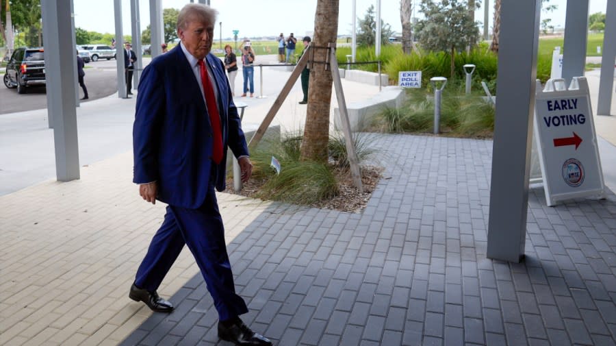 Trump casts ballot during early voting for Florida primary