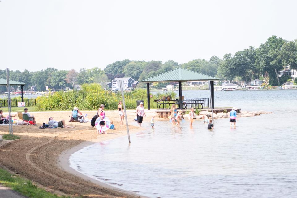 Willard Beach at Goguac Lake in Battle Creek on Monday, July 24, 2023.