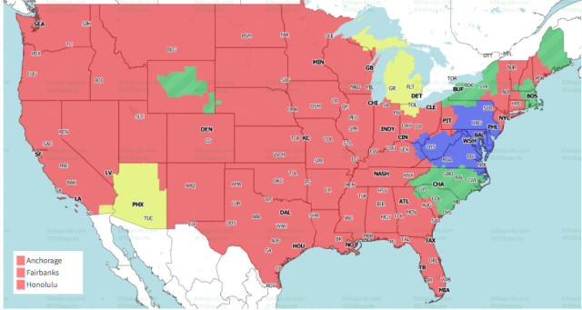 Eagles vs. Washington: Updated TV broadcast map for Week 15