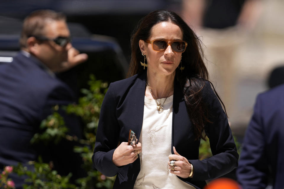 FILE - Ashley Biden, Hunter Biden's sister, arrives to federal court, Friday, June 7, 2024, in Wilmington, Del. The Biden family has gone to great lengths to support Hunter Biden as he stands trial for lying on a federal gun-purchase form when he said he didn't have a drug problem. (AP Photo/Matt Slocum, File)