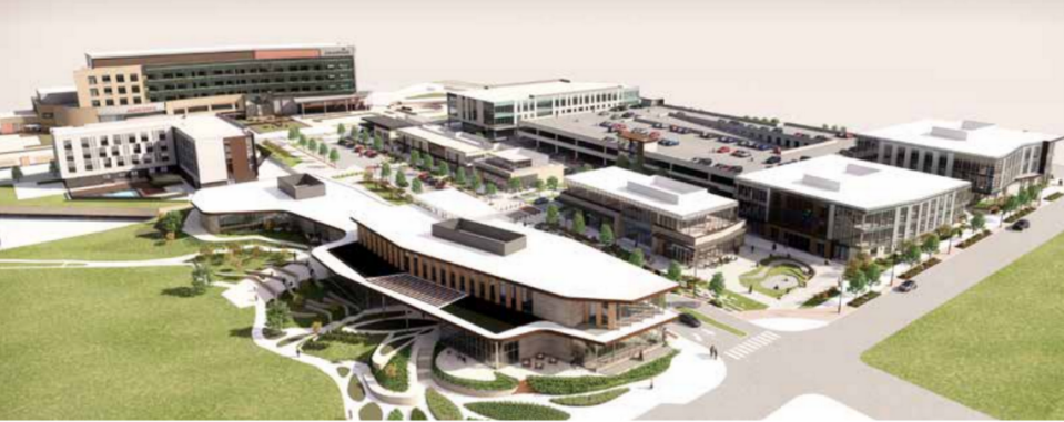 AdventHealth’s new campus will be built near on 86th Street and Renner Road, near Copaken Brooks’ other Lenexa project, Restaurant Row. Copaken Brooks