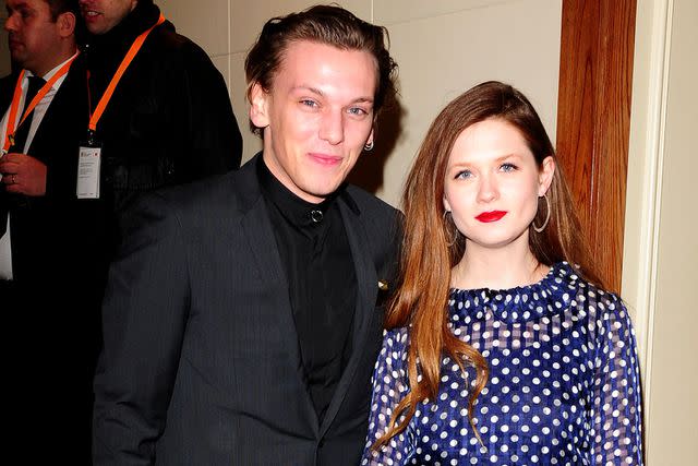 <p>Ian West/PA Images via Getty </p> Jamie Campbell Bower and Bonnie Wright