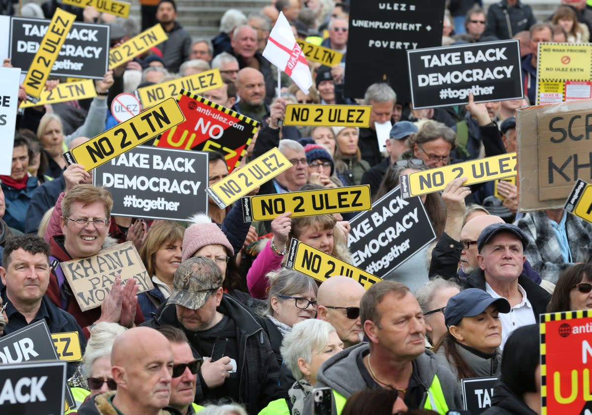 Protest against Ulez Zone extension in London, April 2023   (Getty Images)