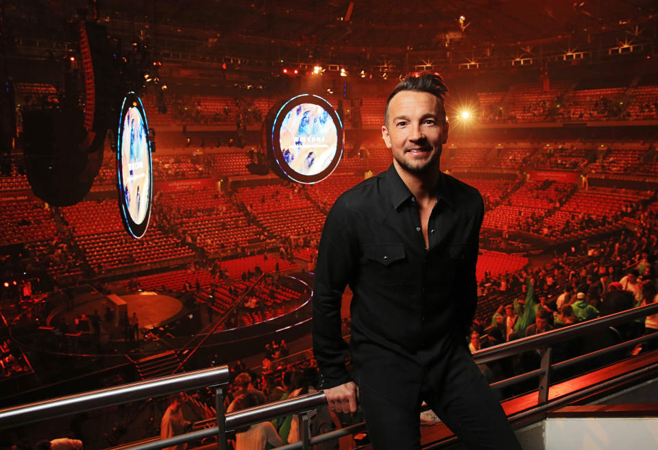 SYDNEY, AUSTRALIA - JULY 3: (EUROPE AND AUSTRALASIA OUT) Hillsong NYC Pastor Carl Lentz pictured backstage at the Hillsong Conference at Allphones Arena in Sydney, New South Wales. (Photo by Toby Zerna/Newspix/Getty Images)