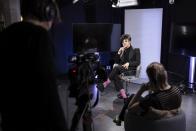 Yungblud is interviewed in by the Associated Press in London, Tuesday, March 19, 2024. (Photo by Vianney Le Caer/Invision/AP)