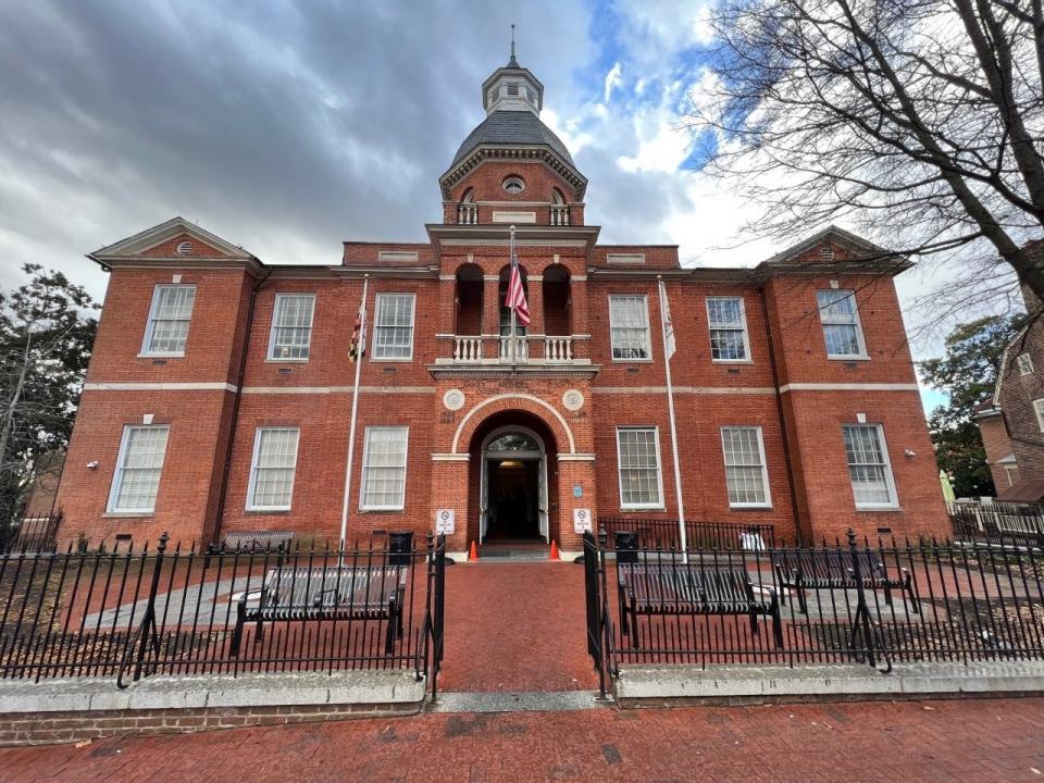 The Anne Arundel County Court House in Annapolis, Maryland on Jan. 5, 2023. A case regarding the first-in-the-nation digital ad tax has been appealed to the Supreme Court of Maryland.