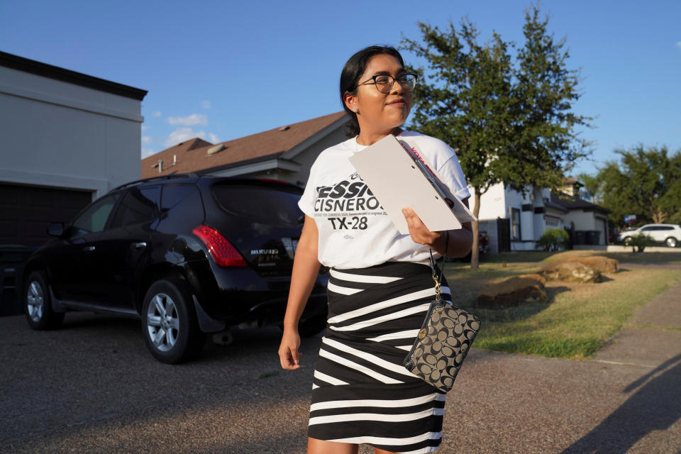 Immigration lawyer Jessica Cisneros interned for Rep. Henry Cuellar (D-Texas) years before launching a fierce primary challenge to the seven-term incumbent.&nbsp; (Photo: Veronica Cardenas/Reuters)