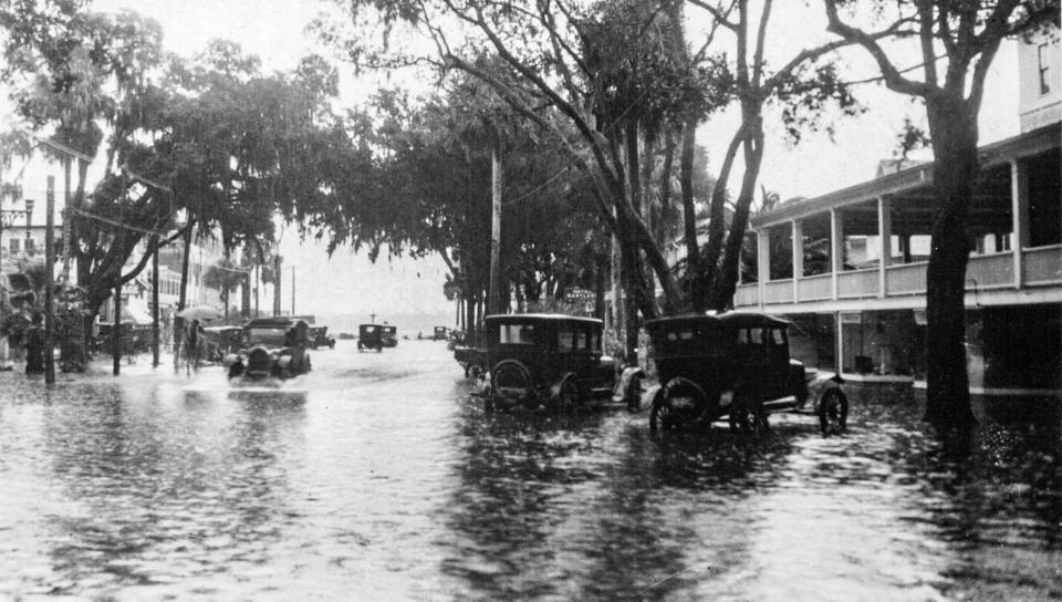 Flooding in downtown Daytona during the 1924 October storm.