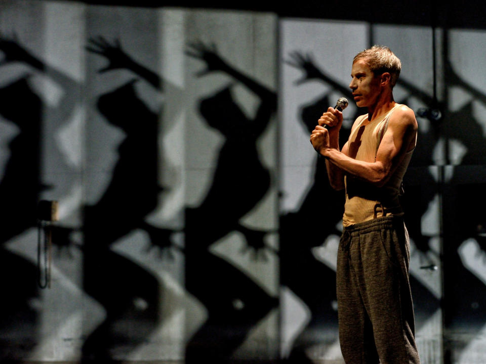 Jonathon Young in 'Betroffenheit' at Sadler's Wells: Michael Slobadian