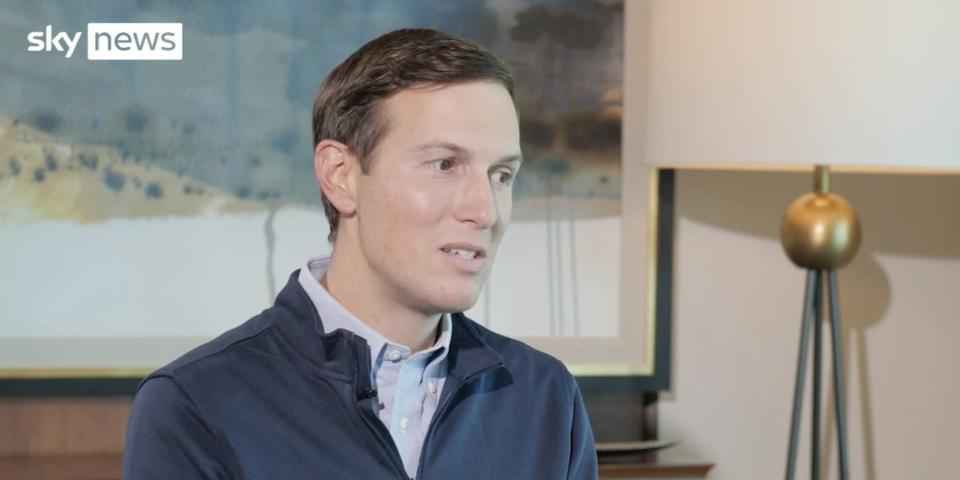 Jared Kushner seated in an interview with Sky News, released September 2 2022.