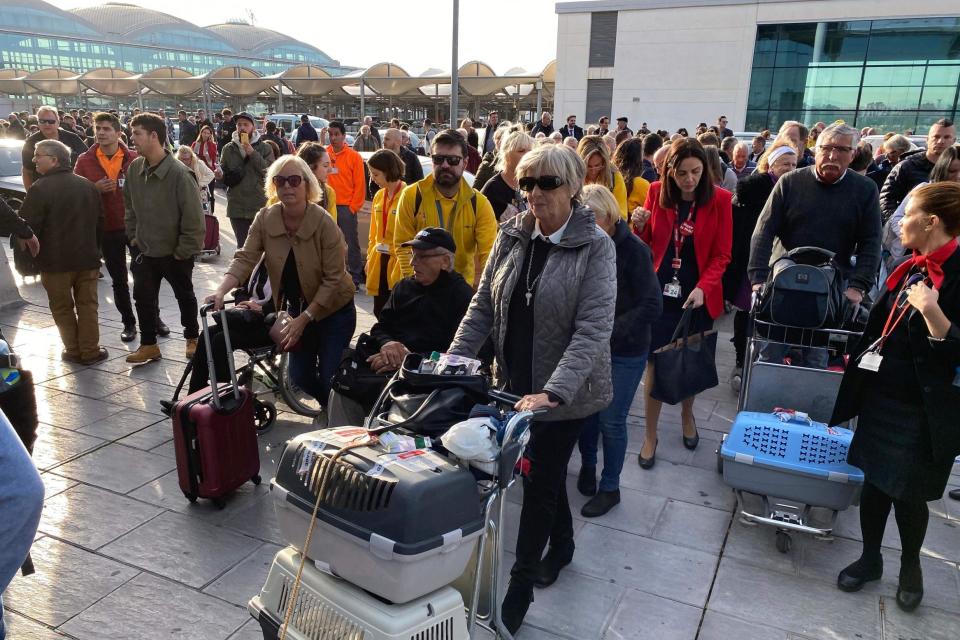 Flyers are facing huge delays at the Costa Blanca transport hub (AFP via Getty Images)