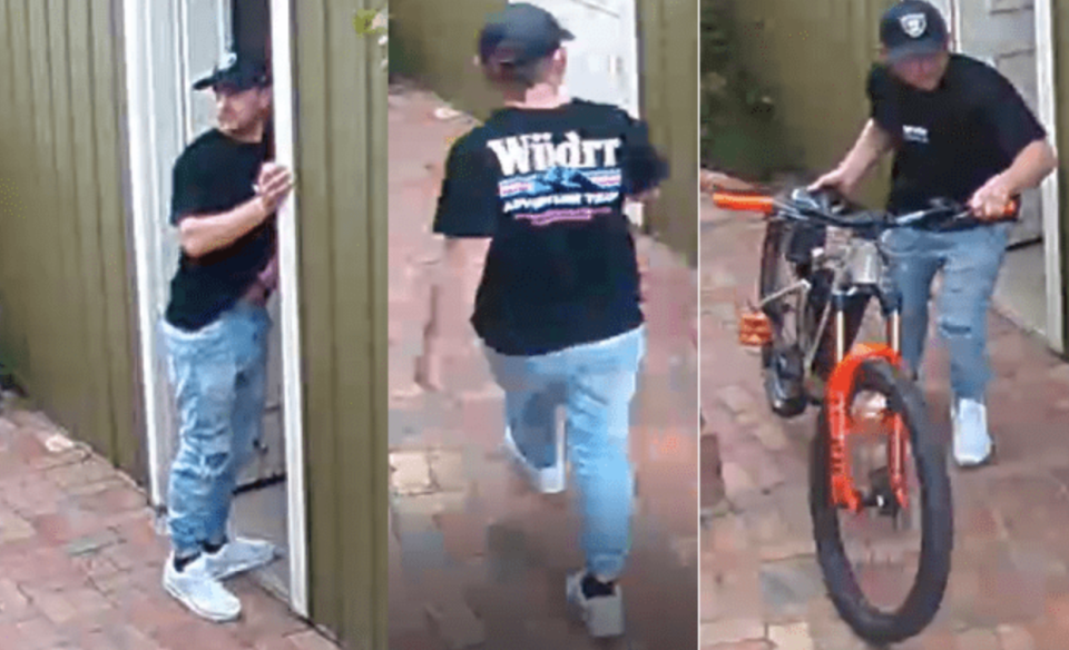 An alleged burglar was seen at a property in Frankston. Source: Victoria Police