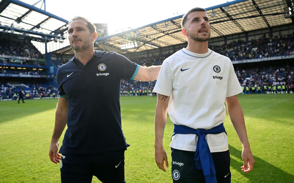 Frank Lampard with Mason Mount - Manchester United want to sign Mason Mount from Chelsea - Chelsea FC/Darren Walsh