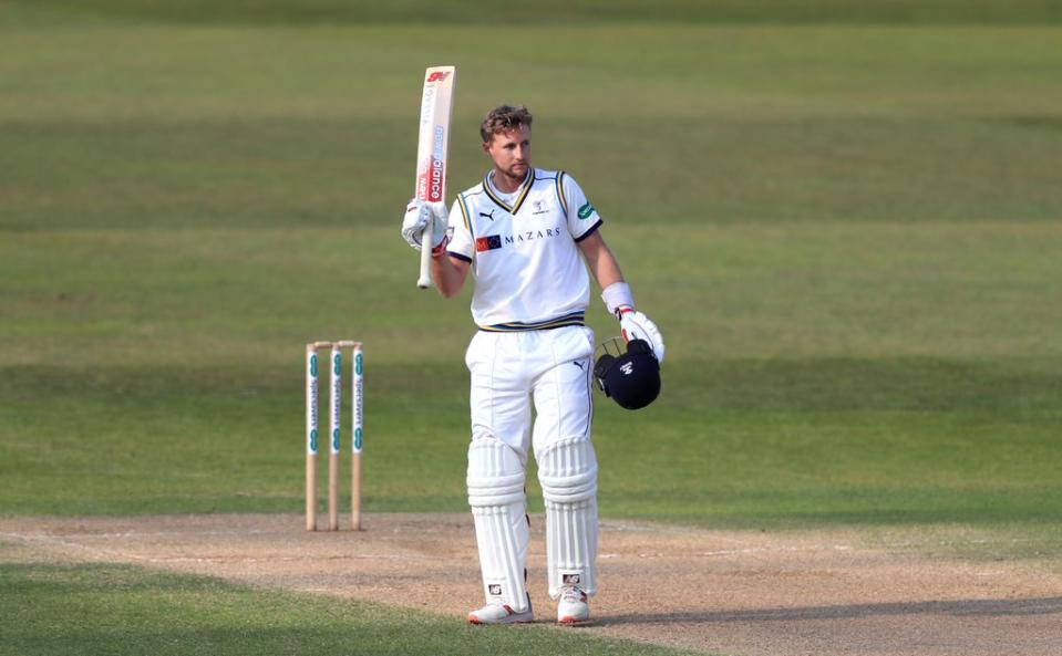 Joe Root boosted Yorkshire’s chances of drawing their match against Lancashire (Simon Cooper/PA) (PA Archive)