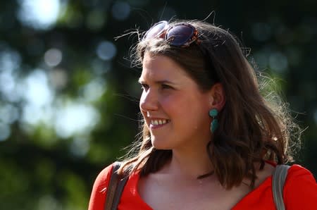 New leader of the Liberal Democrats Jo Swinson is seen near the Houses of Parliament, in London