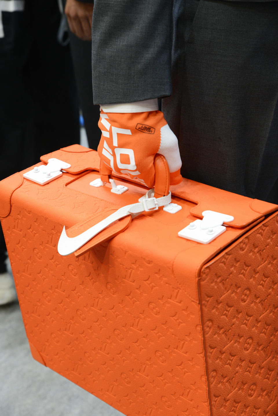 A sneaker trunk developed by Nike and Louis Vuitton. - Credit: Courtesy of Louis Vuitton