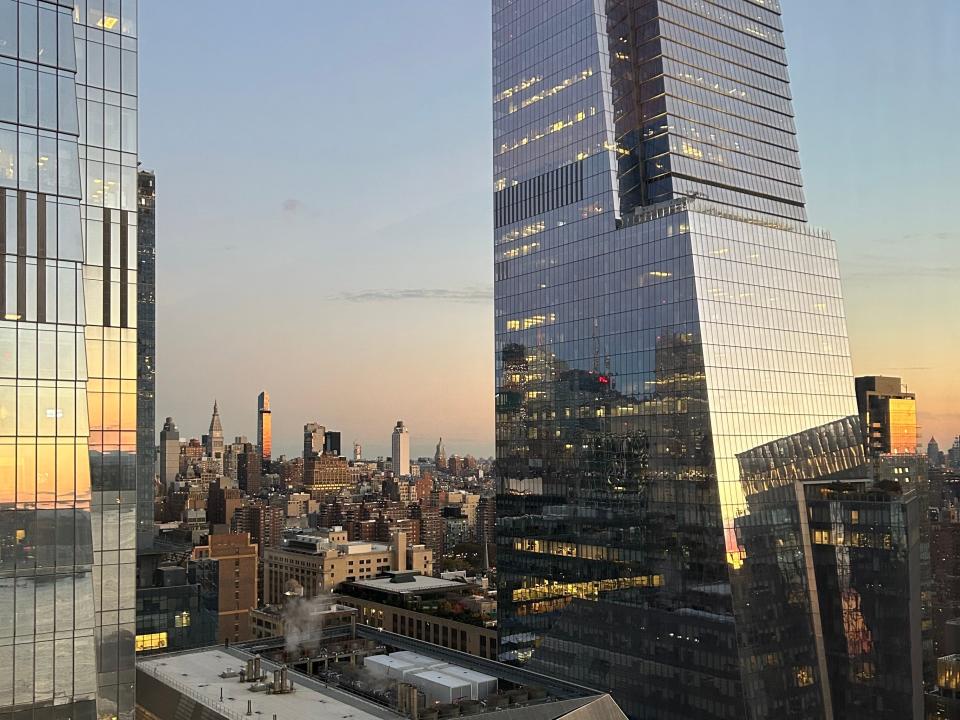 A view of Manhattan from the Equinox Hotel.