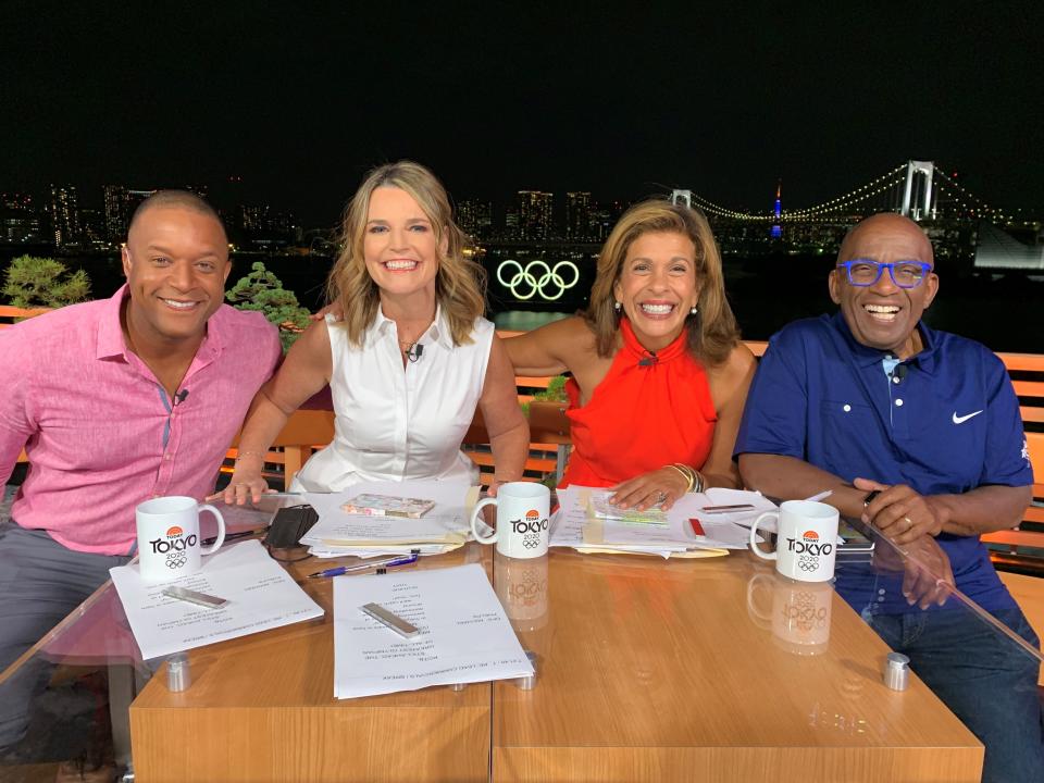 "Today" co-anchors (from left) Craig Melvin, Savannah Guthrie, Hoda Kotb and Al Roker are in Tokyo to cover the Olympic games.