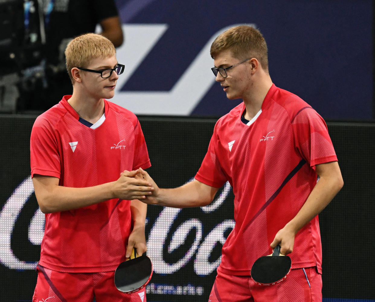 Aux mondiaux de tennis de table, les Français en finale à Busan, une première depuis près de trente ans (Photo fes fr_res Felix et Alexis Lebrun en août 2022 lors des championnats européens)