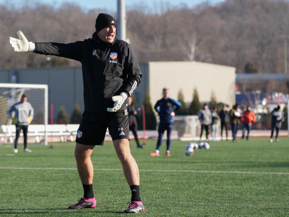 Paul Rogers (pictured) provides instruction during the Dec. 15 morning session of his annual, free goalker combine and coaches clinic. The event was held at FC Cincinnati's Mercy Health Training Center in Milford.