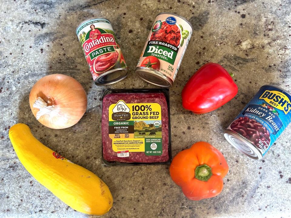 Ingredients for Best Damn Chili