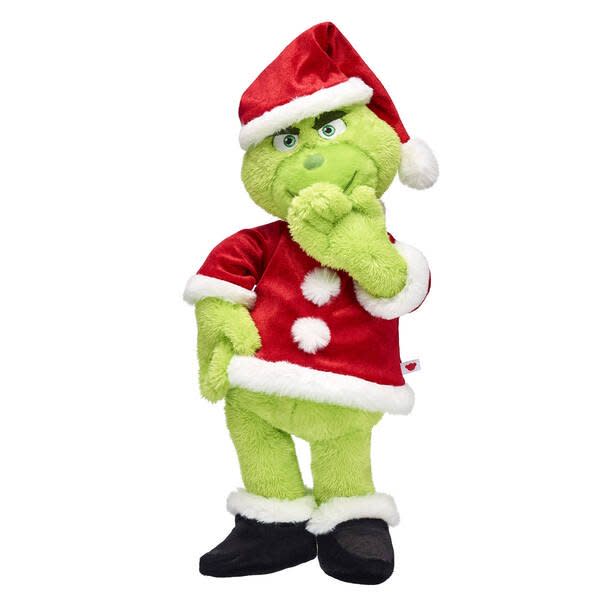 Build-a-Bear's Grinch also has a Christmas outfit - just like in the film