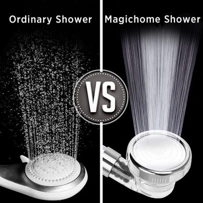 Live in a hard water area? You might want to get your hands on this ionic shower head that makes your water softer.