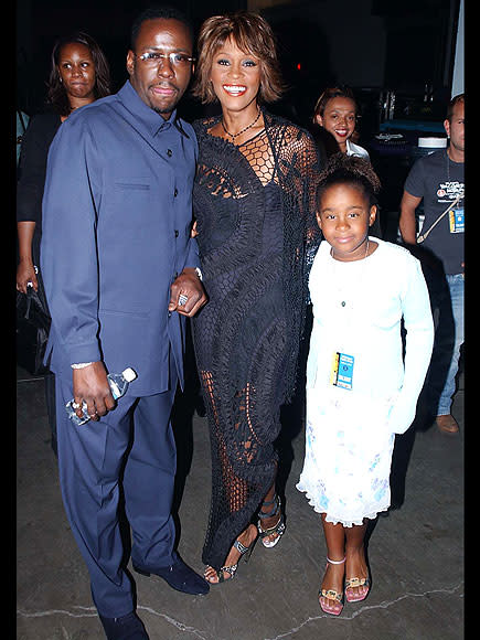 Bobby Brown, Whitney Houston and Bobbi Kristina in 2002