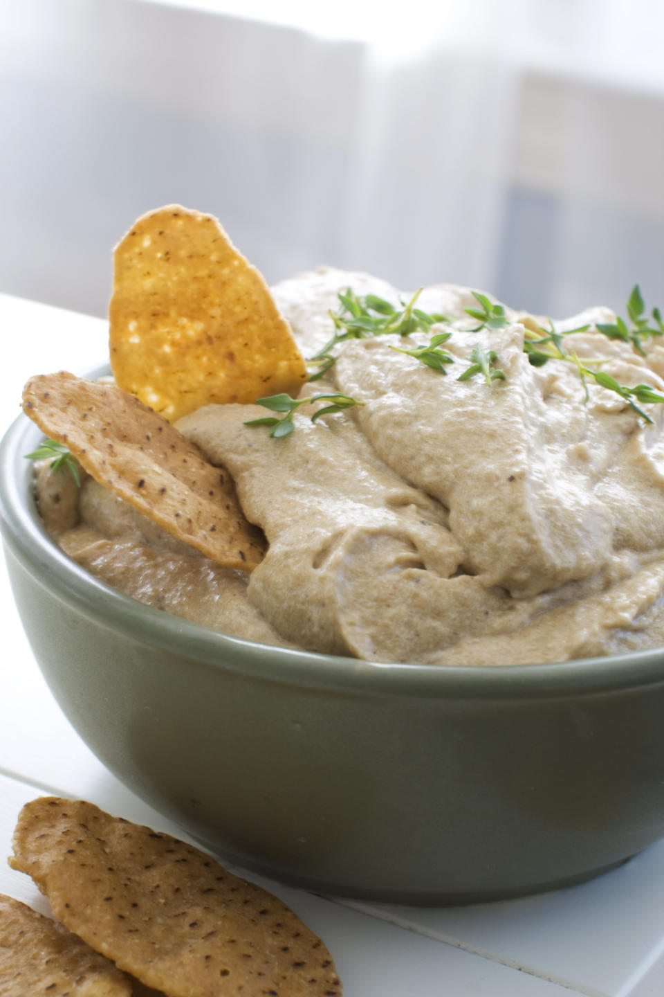 In this image taken on Feb. 18, 2013, carmelized onion and Guinness dip is shown served in a bowl in Concord, N.H. (AP Photo/Matthew Mead)