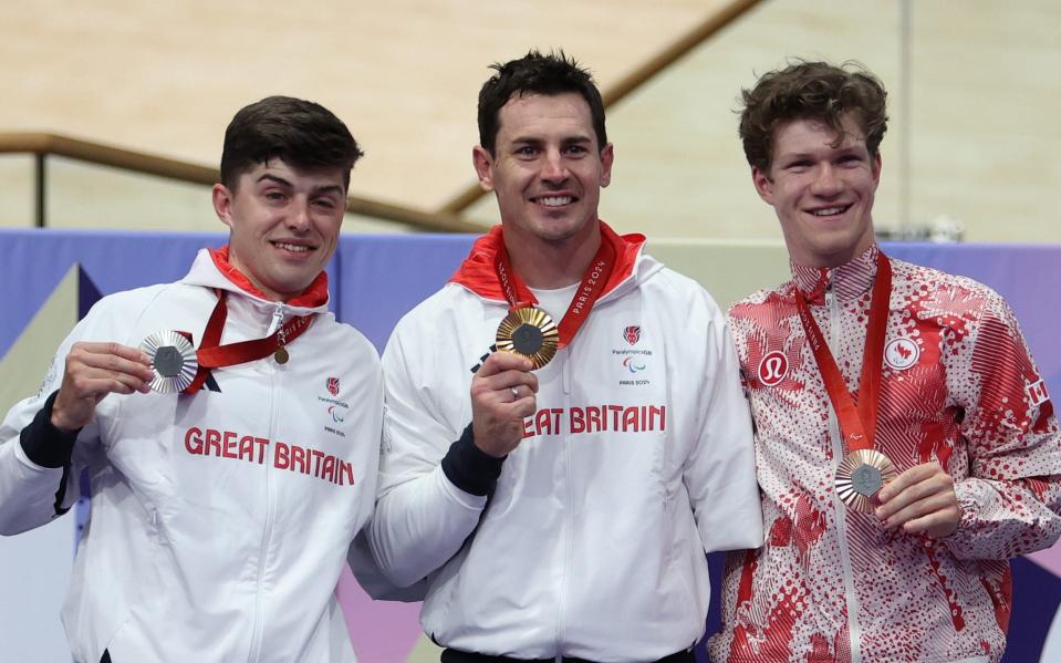 ParalympicsGB's Jaco van Gass won gold after winning the men's C3 3000m Individual Pursuit