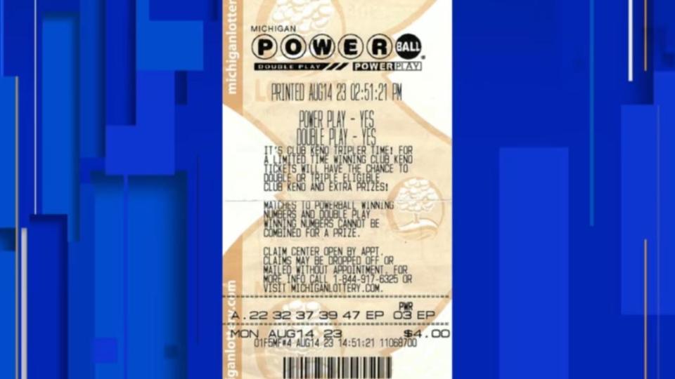 羅賓森購買的彩券。（圖／翻攝自Michigan Lottery）