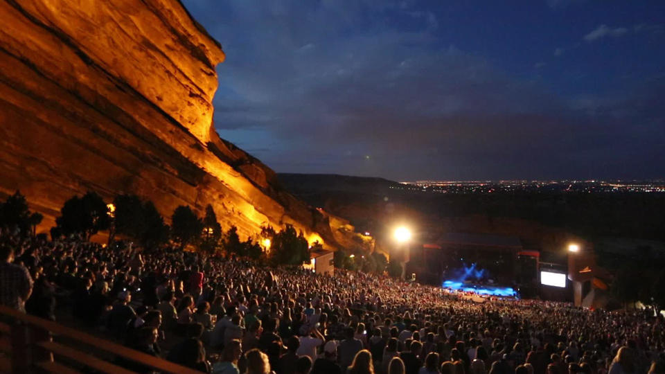 Red Rocks Amphitheatre, outside Denver, is a naturally-formed and geologically-advantageous site for music performances.   / Credit: CBS News