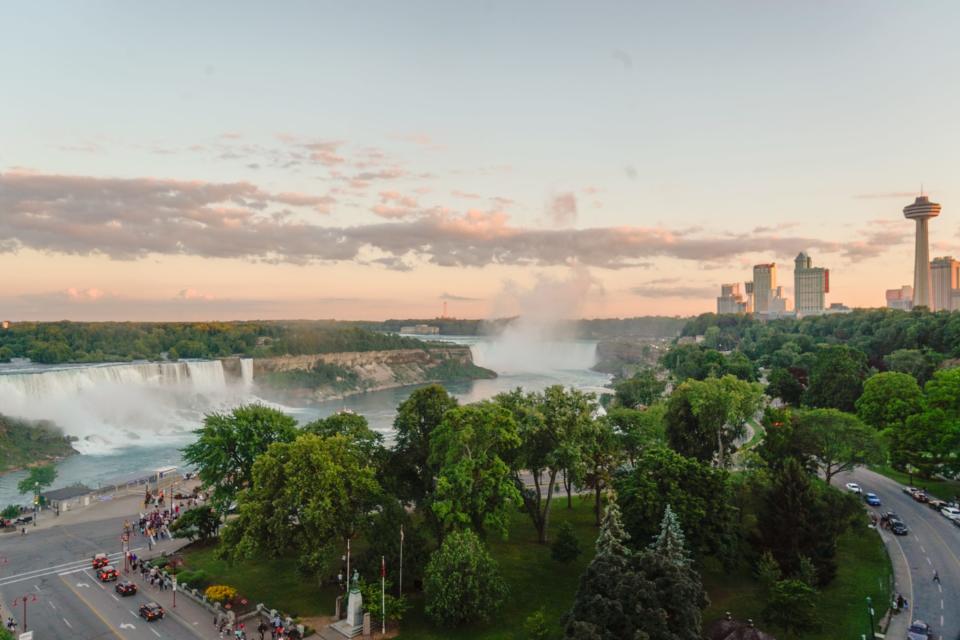 Niagara Falls at sunset