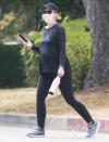 <p>Mom-to-be Katherine Schwarzenegger keeps up with her daily walks in Santa Monica on Wednesday.</p>