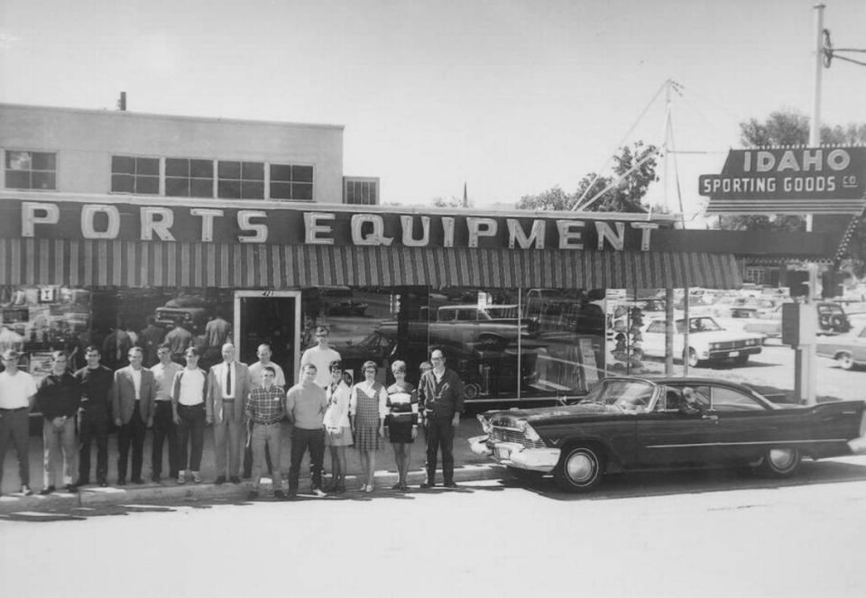 Idaho Sporting Goods employees in front of the store in 1970. Provided by Idaho Sporting Goods