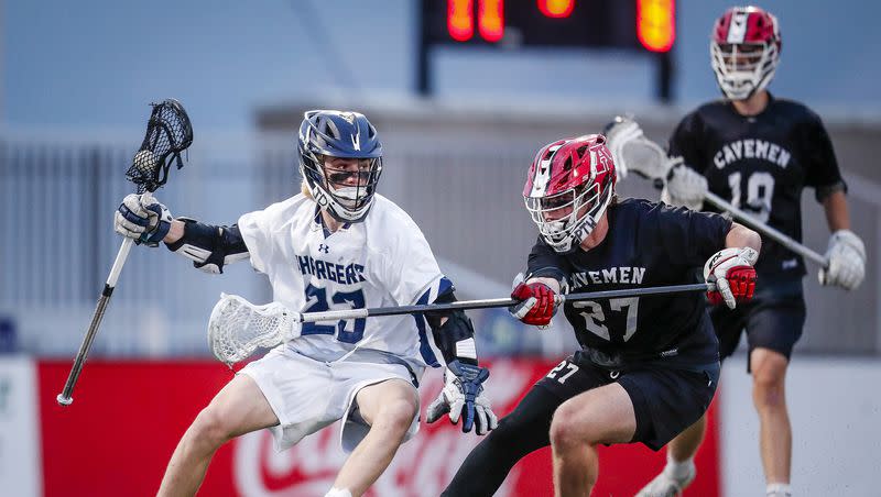 During the 6A boys lacrosse state championship game between Corner Canyon and American Fork at Zions Bank Stadium in Herriman on Saturday, May 28, 2022.