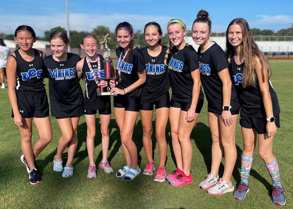 The Lakeland Christian girls cross country team finished second at the St. Cloud Invitational.