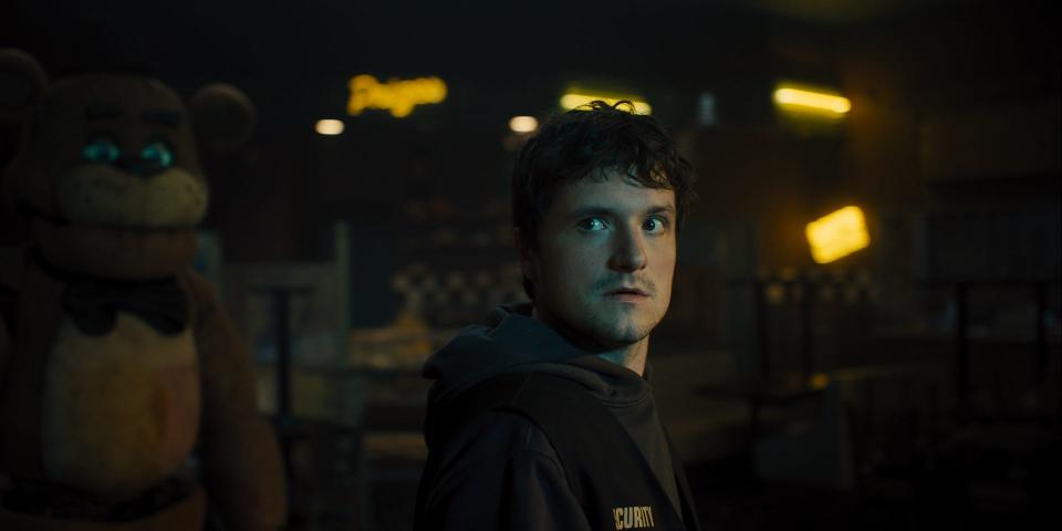 Based on the video game, the horror film "Five Nights at Freddy’s" stars Josh Hutcherson as a security guard who has a terrifying time on the night shift working at Freddy Fazbear’s Pizza, where he confronts murderous animatronic characters.